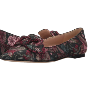 SAM EDELMAN Rochester Black Multicolour Majestic Bird Jacquard Loafer Size 7.5